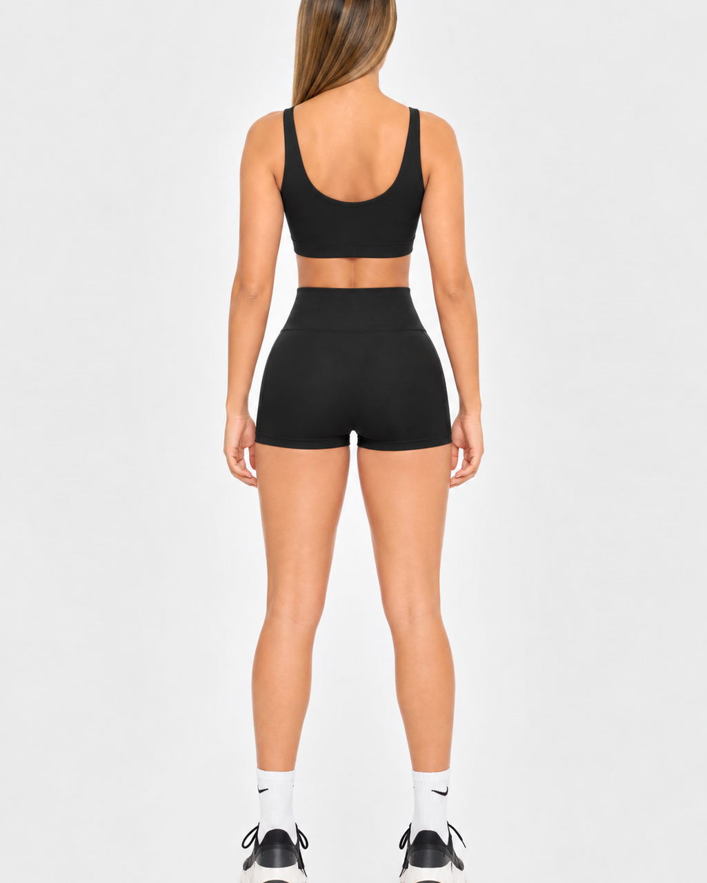 Crop Top Deportivo Claro Negro