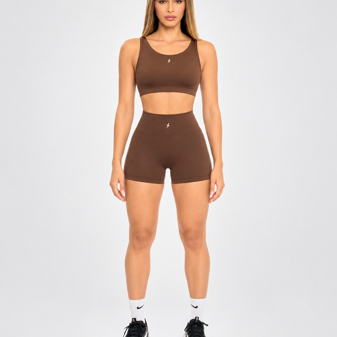 Crop Top Deportivo Claro Camel